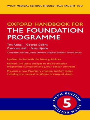 cover image of Oxford Handbook for the Foundation Programme